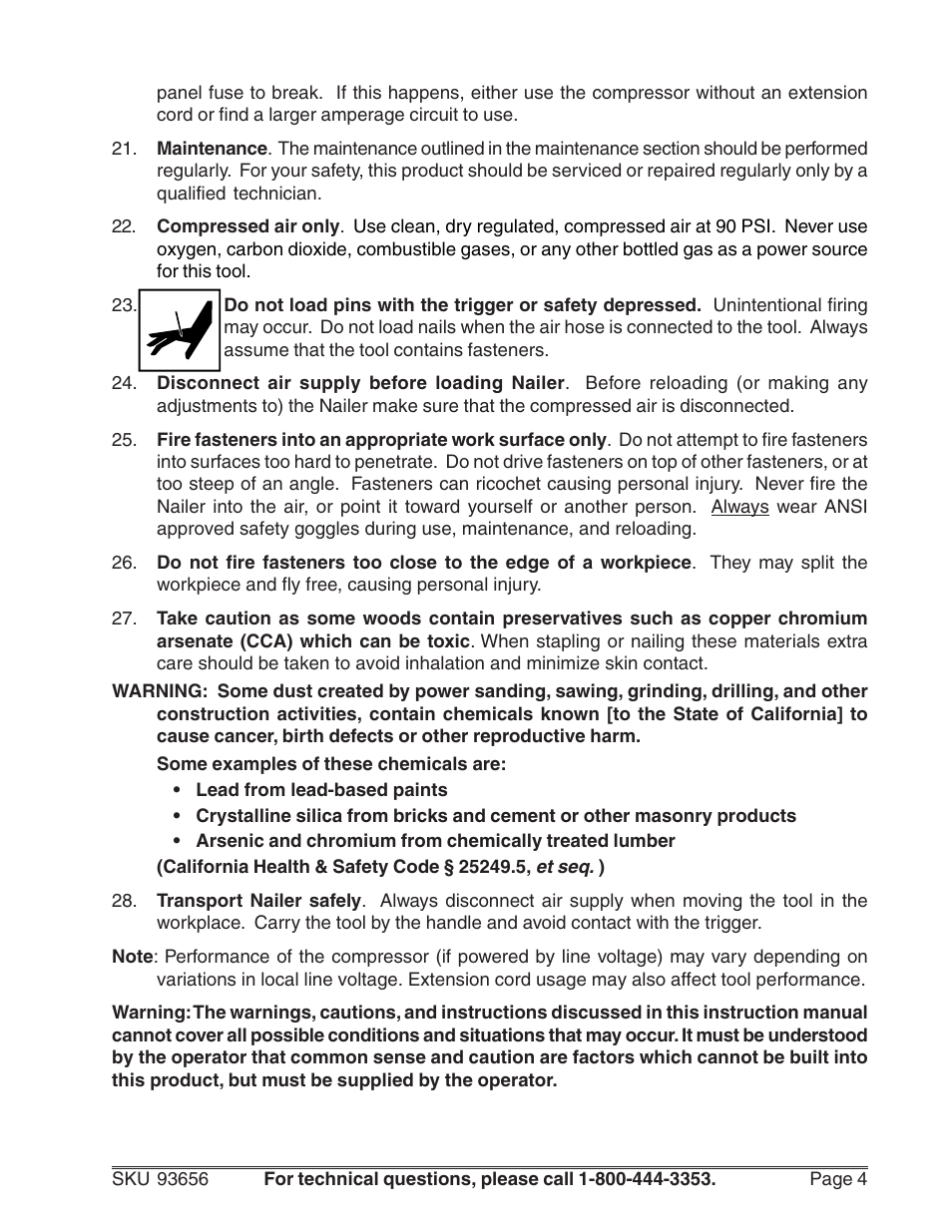 Harbor Freight Tools 93656 User Manual | Page 4 / 10