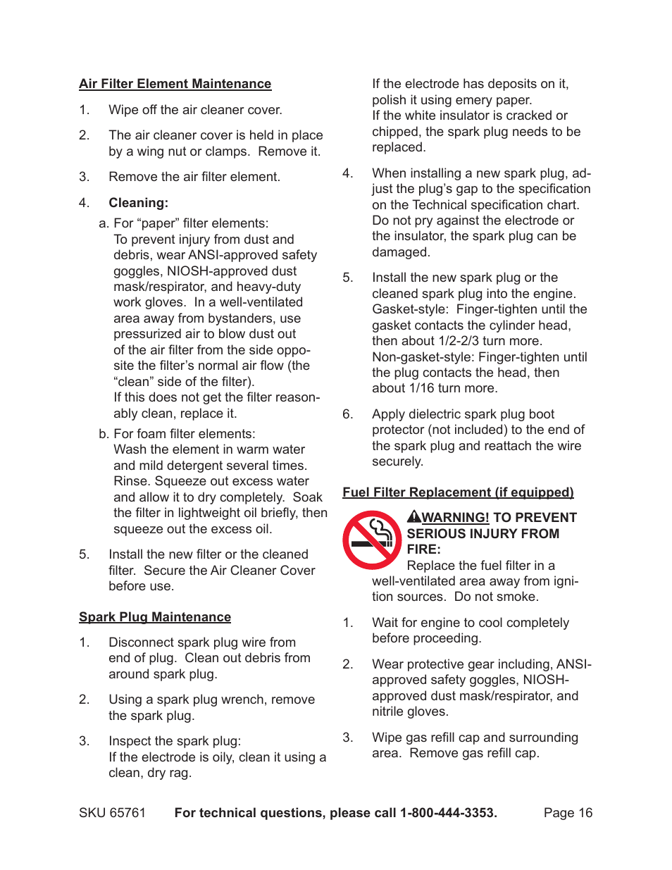 Harbor Freight Tools GREYHOUND 65761 User Manual | Page 16 / 37