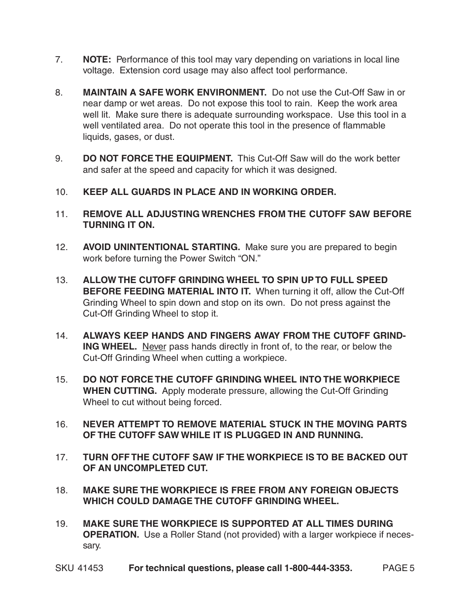Harbor Freight Tools 41453 User Manual | Page 5 / 11