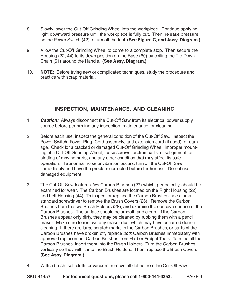 Harbor Freight Tools 41453 User Manual | Page 9 / 11