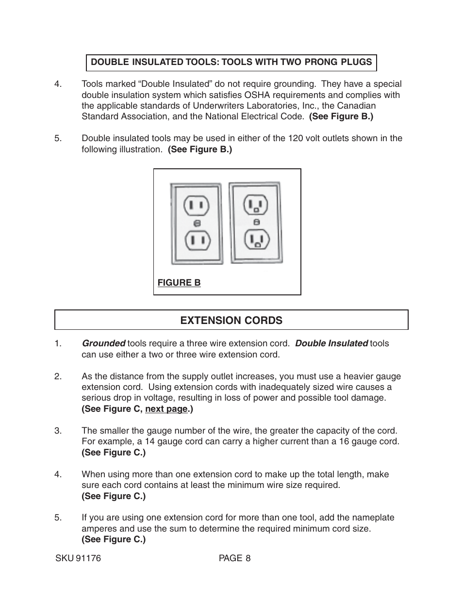 Harbor Freight Tools 91176 User Manual | Page 8 / 15