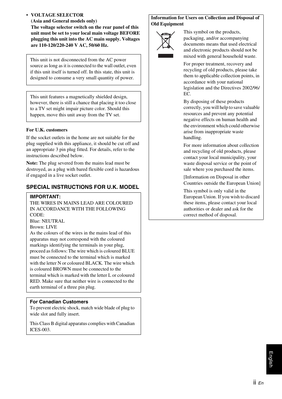 Yamaha NS-SW210 User Manual | Page 3 / 68