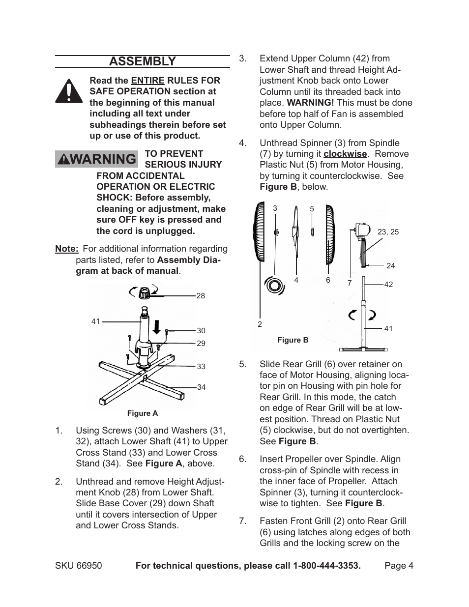 Assembly | Harbor Freight Tools 66950 User Manual | Page 4 / 6