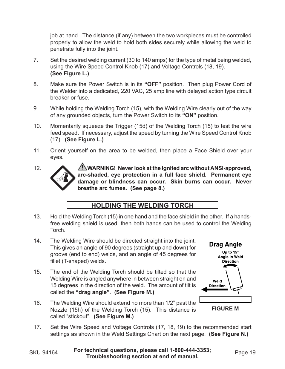Harbor Freight Tools 94164 User Manual | Page 19 / 33