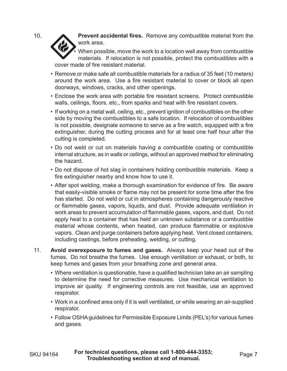 Harbor Freight Tools 94164 User Manual | Page 7 / 33