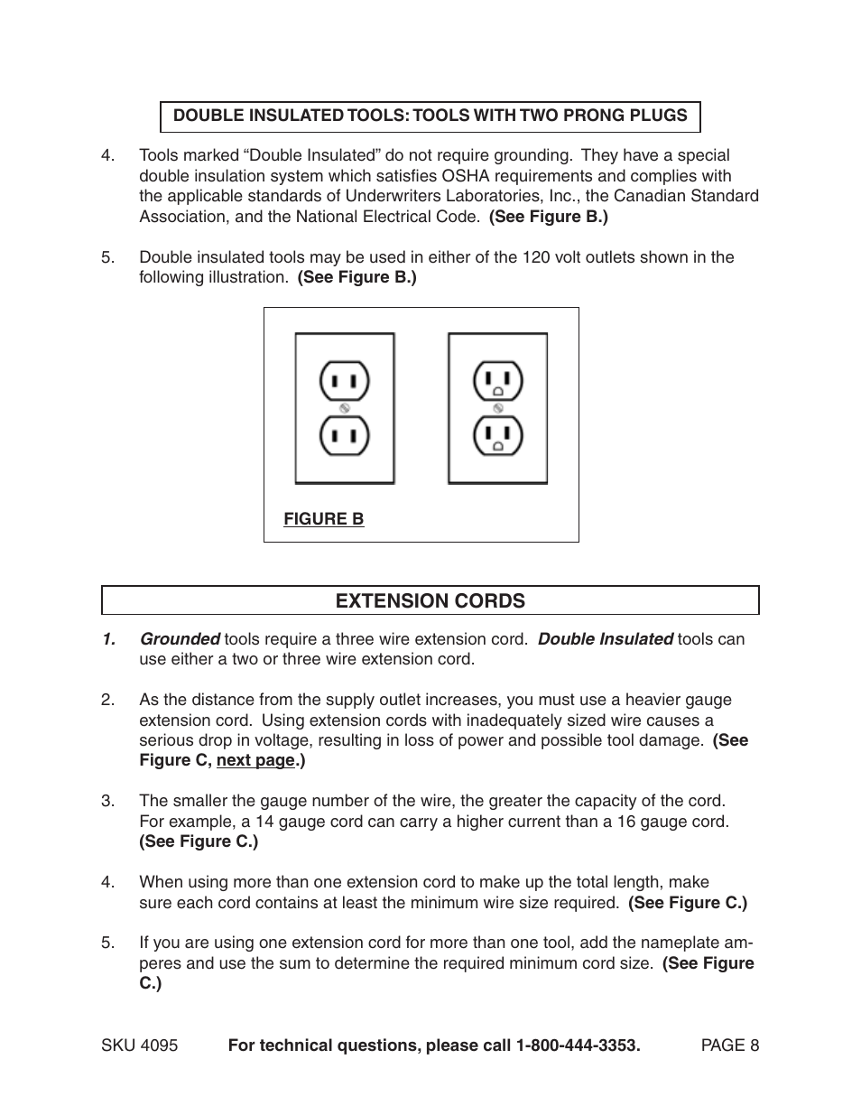 Harbor Freight Tools Chicago Electric Power Tools / Reciprocating Saw - 4.5 AMP 4095 User Manual | Page 8 / 15