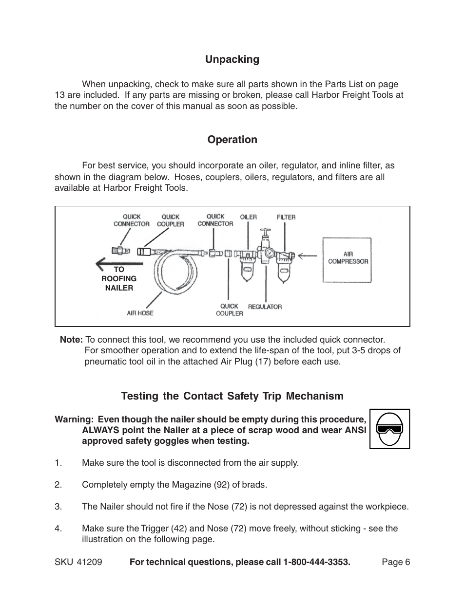 Harbor Freight Tools 41209 User Manual | Page 6 / 14