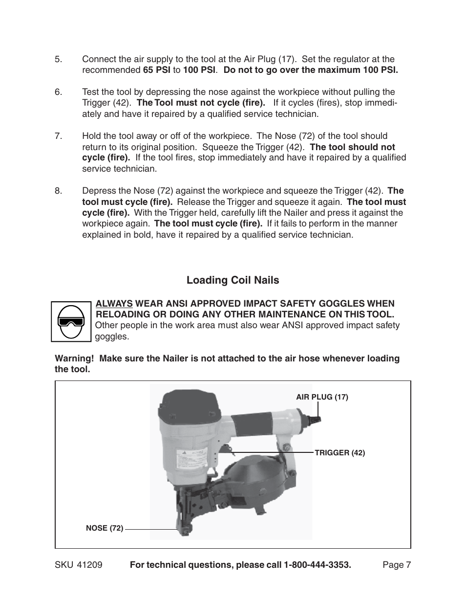 Harbor Freight Tools 41209 User Manual | Page 7 / 14