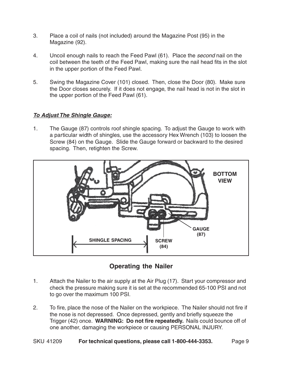 Harbor Freight Tools 41209 User Manual | Page 9 / 14