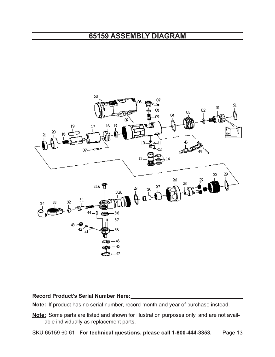 Harbor Freight Tools 65161 User Manual | Page 13 / 18