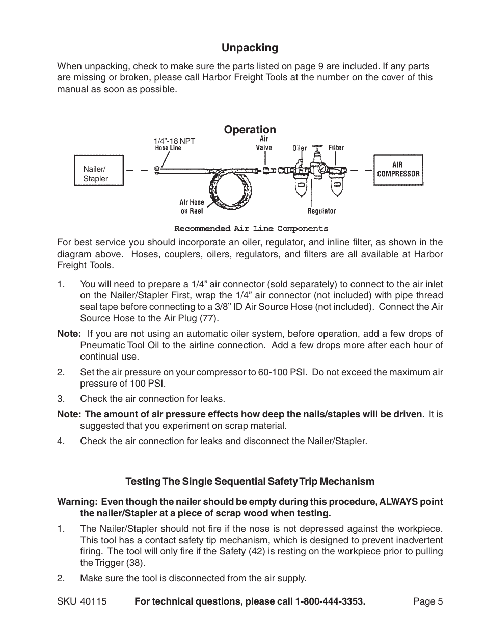 Harbor Freight Tools 40115 User Manual | Page 5 / 10