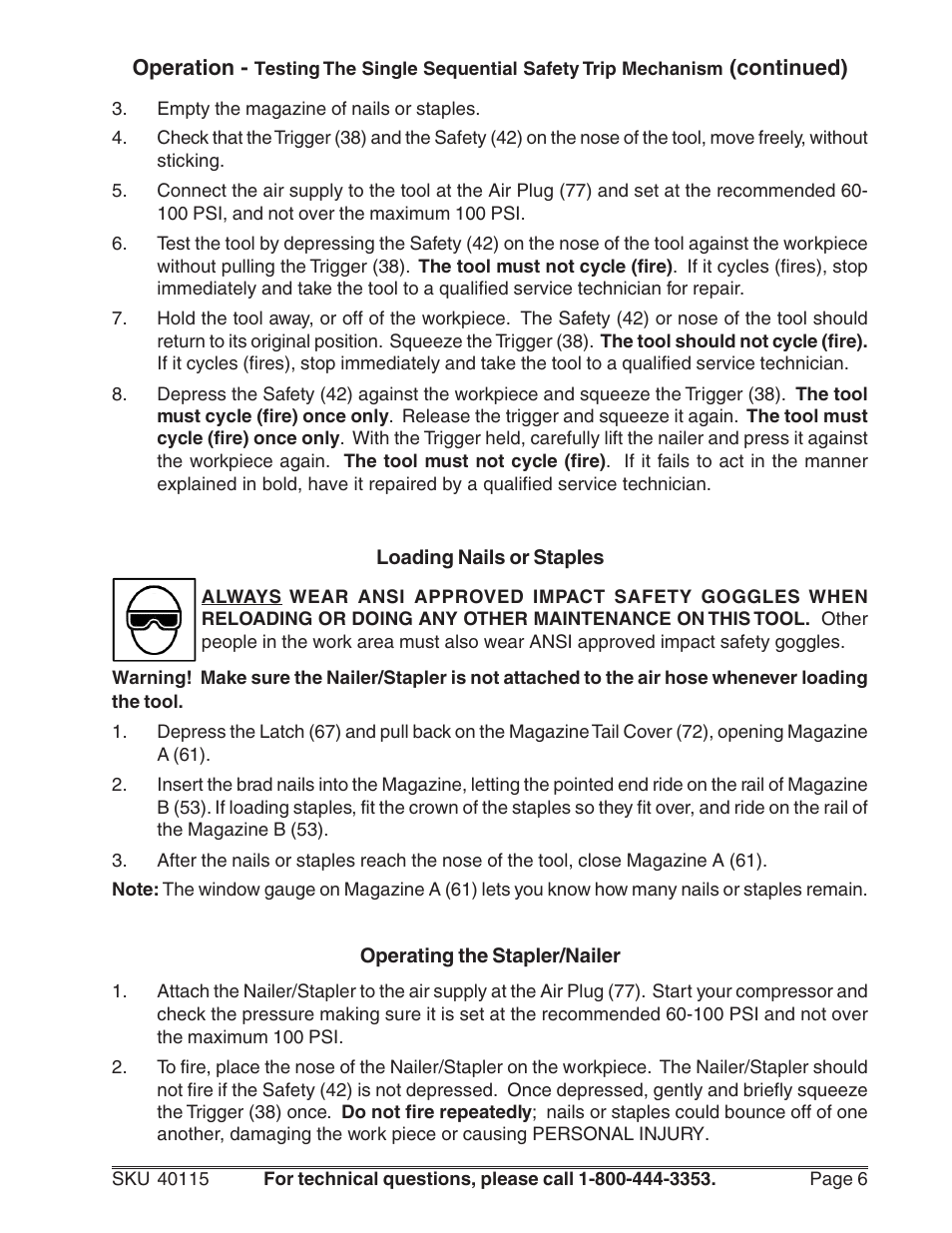 Harbor Freight Tools 40115 User Manual | Page 6 / 10