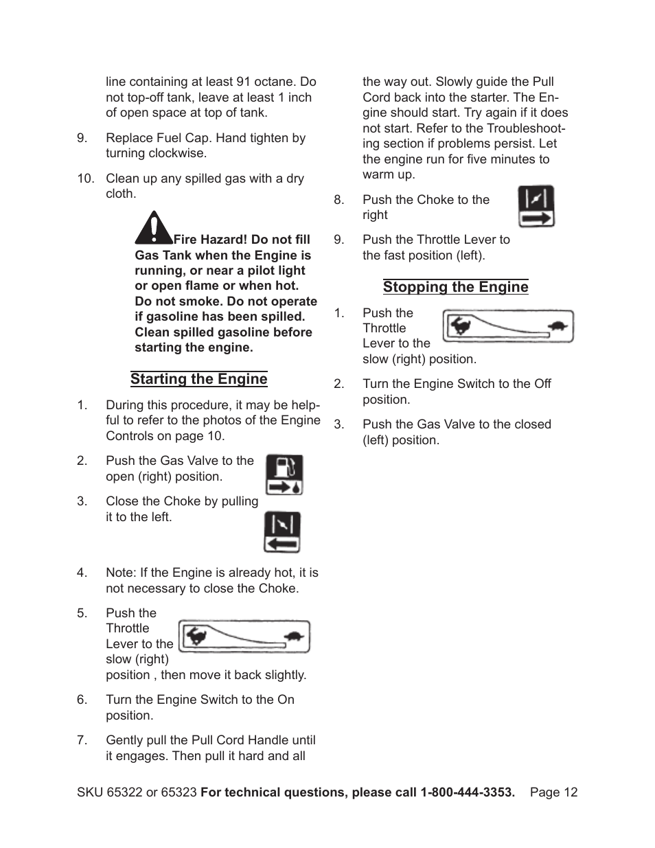 Harbor Freight Tools Pacific Hydrostar 2" or 3" dirty water pump 65322 User Manual | Page 12 / 36