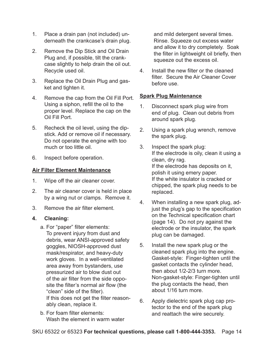 Harbor Freight Tools Pacific Hydrostar 2" or 3" dirty water pump 65322 User Manual | Page 14 / 36