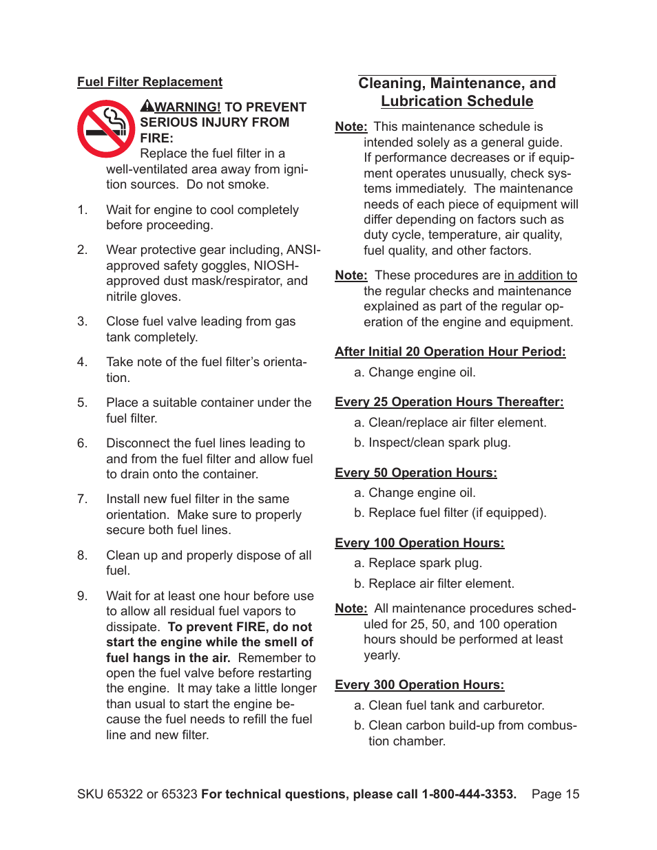 Harbor Freight Tools Pacific Hydrostar 2" or 3" dirty water pump 65322 User Manual | Page 15 / 36