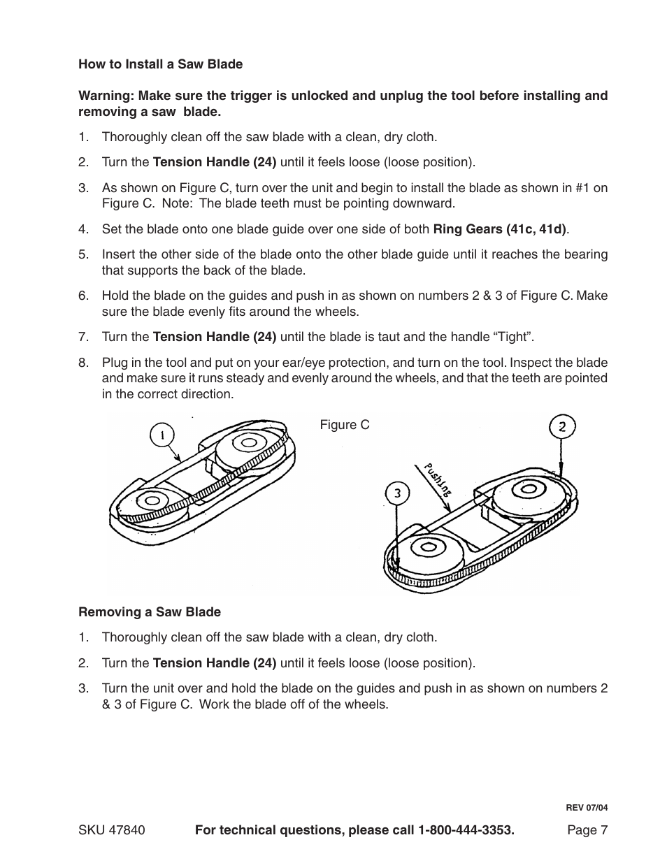 Harbor Freight Tools 47840 User Manual | Page 7 / 11