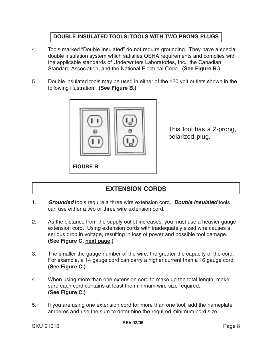 Harbor Freight Tools 91010 User Manual | Page 8 / 14