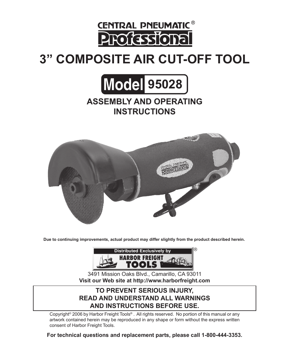 Harbor Freight Tools 95028 User Manual | 8 pages