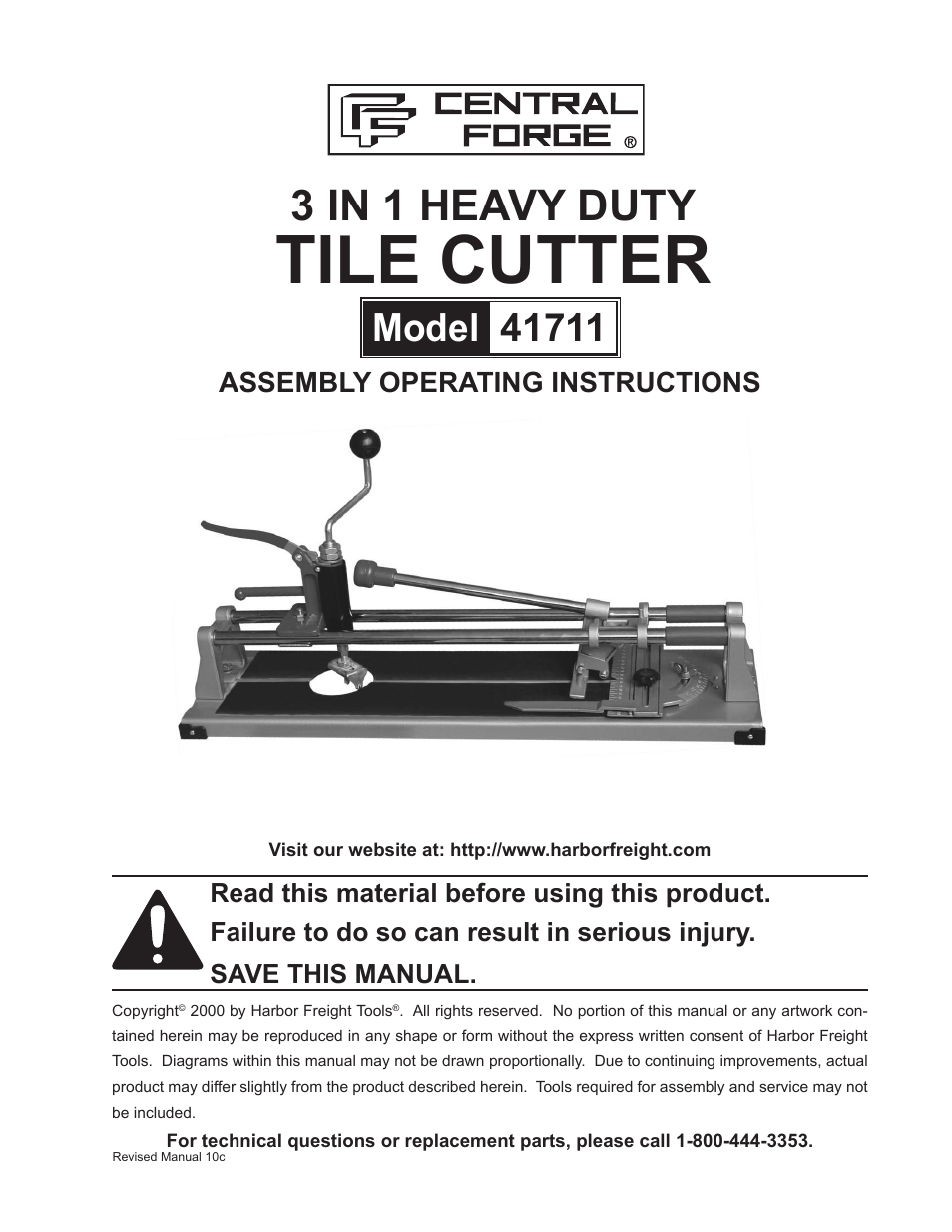 Harbor Freight Tools 41711 User Manual | 8 pages