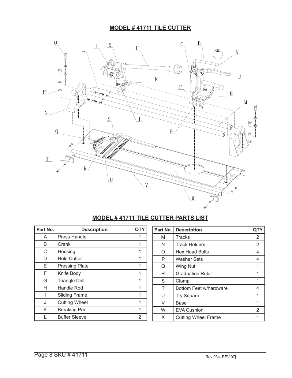 Harbor Freight Tools 41711 User Manual | Page 8 / 8