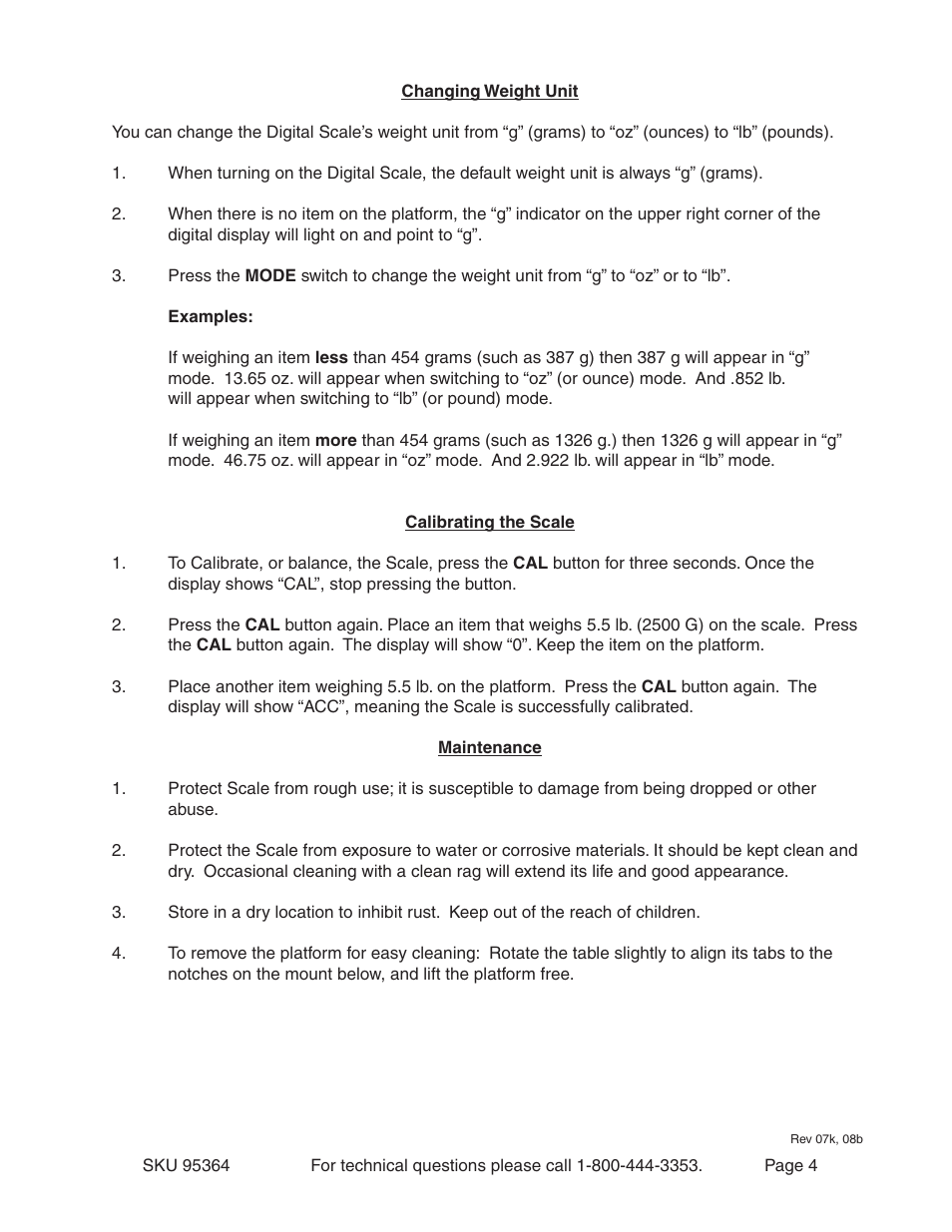 Harbor Freight Tools 95364 User Manual | Page 4 / 5