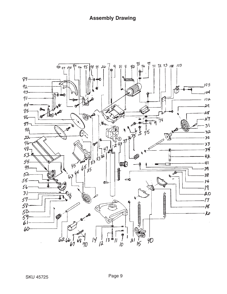Harbor Freight Tools 45725 User Manual | Page 9 / 9