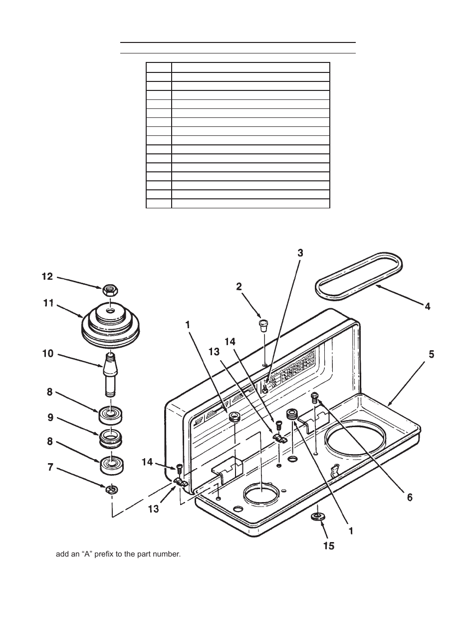 Parts list and diagram a - pulley and spindle | Harbor Freight Tools 8 Drill Press 44506 User Manual | Page 17 / 20