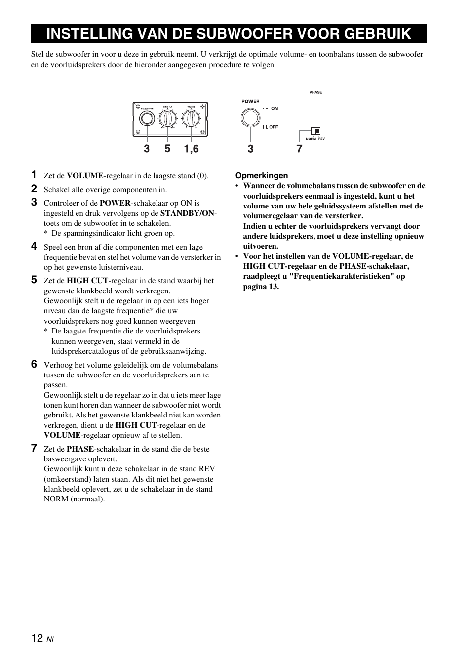 Instelling van de subwoofer voor gebruik | Yamaha NS-SW310 User Manual | Page 124 / 148