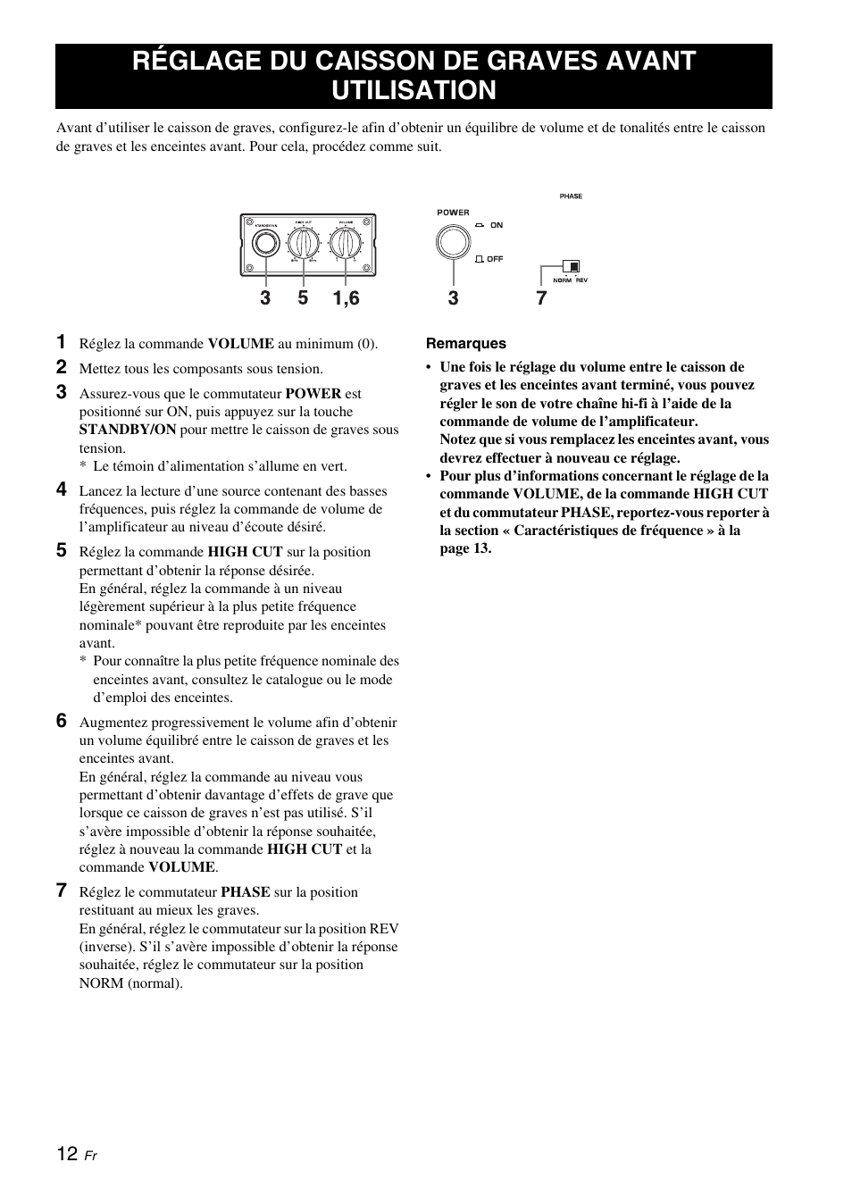 Réglage du caisson de graves avant utilisation | Yamaha NS-SW310 User Manual | Page 34 / 148