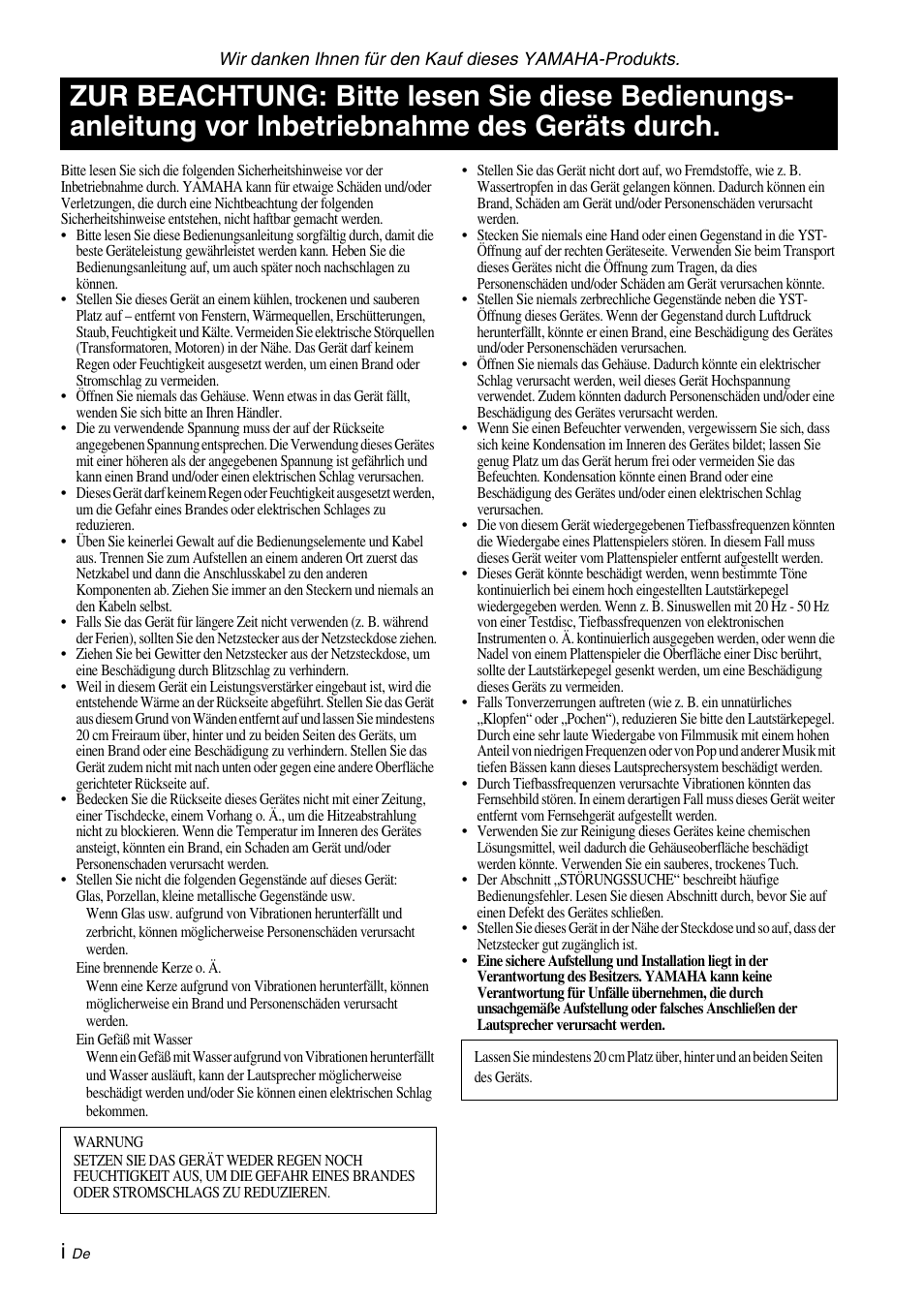 Deutsch | Yamaha NS-SW310 User Manual | Page 40 / 148