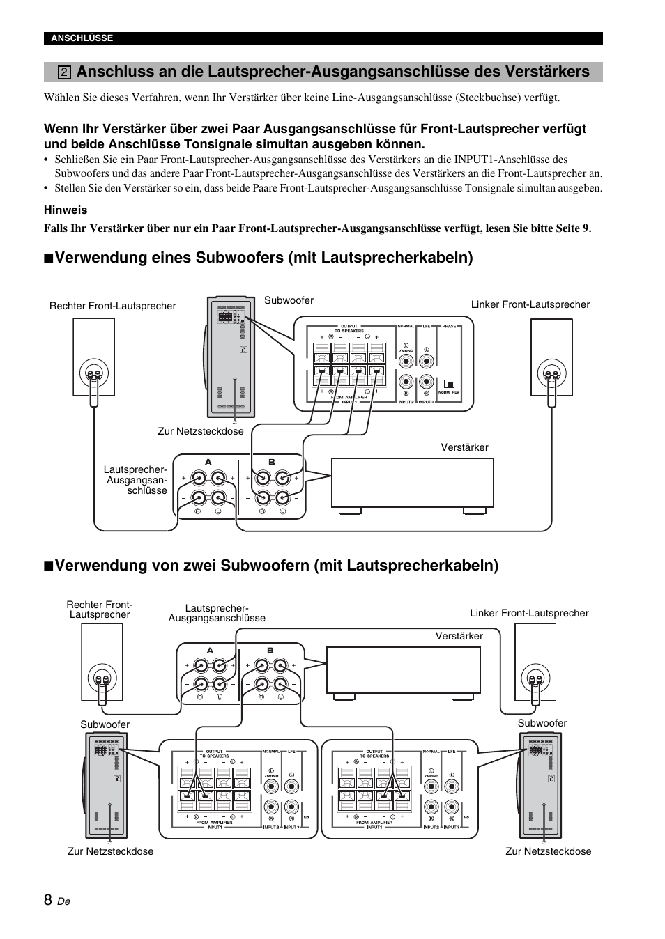 Iten 8-9.) | Yamaha NS-SW310 User Manual | Page 48 / 148