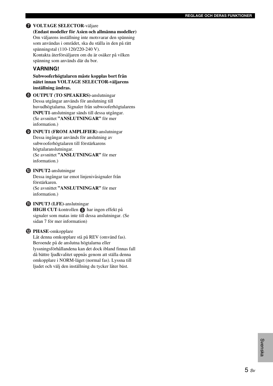 Yamaha NS-SW310 User Manual | Page 63 / 148