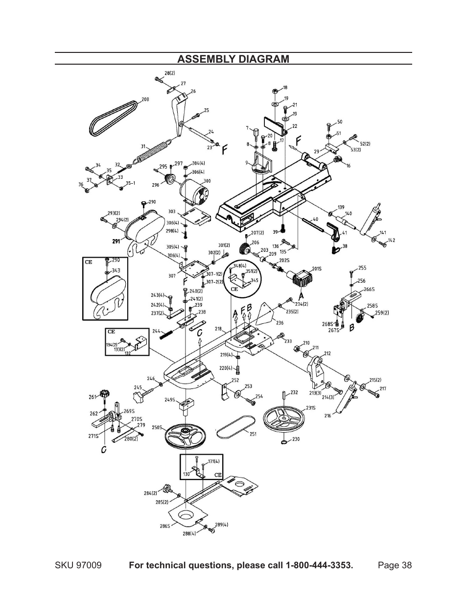 Harbor Freight Tools Metal Cutting Bandsaw 97099 User Manual | Page 38 / 46