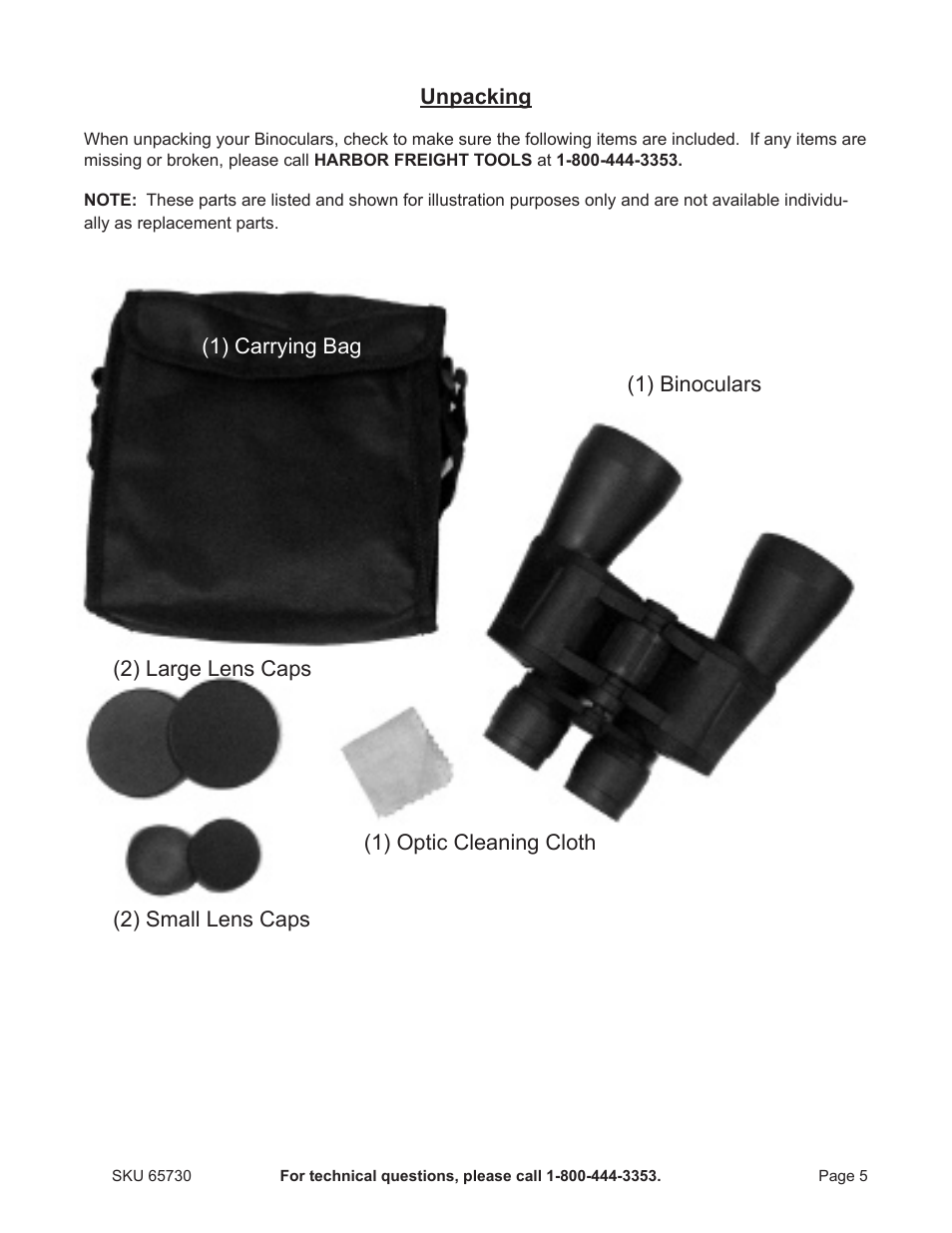 Harbor Freight Tools 65730 User Manual | Page 5 / 6