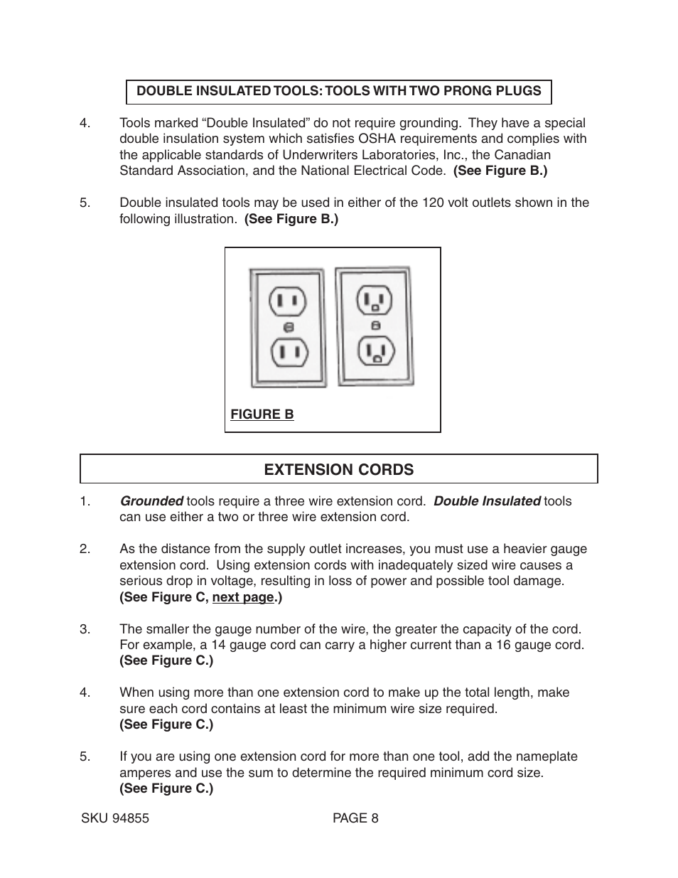 Harbor Freight Tools 94855 User Manual | Page 8 / 15