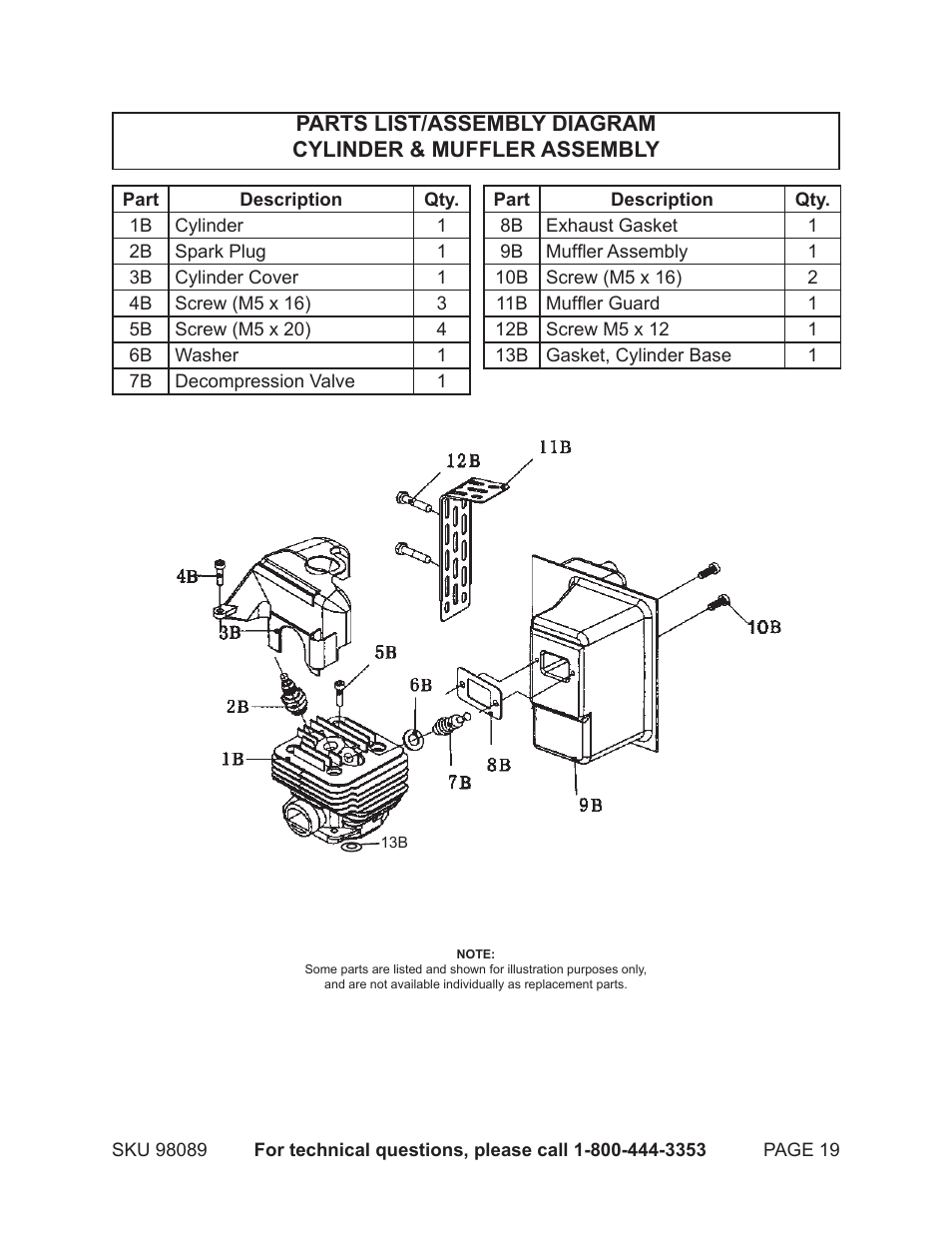 Harbor Freight Tools 98089 User Manual | Page 19 / 26