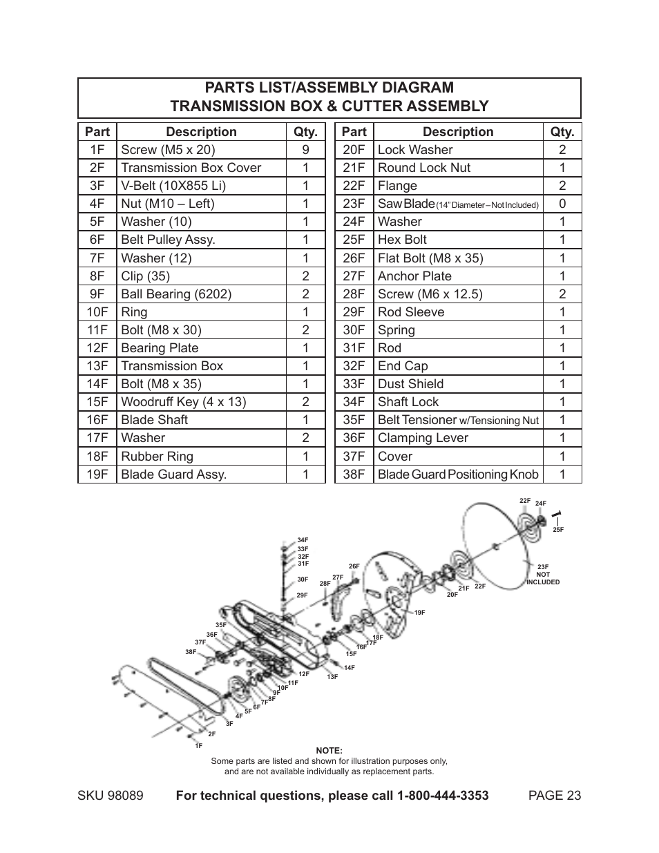 Harbor Freight Tools 98089 User Manual | Page 23 / 26