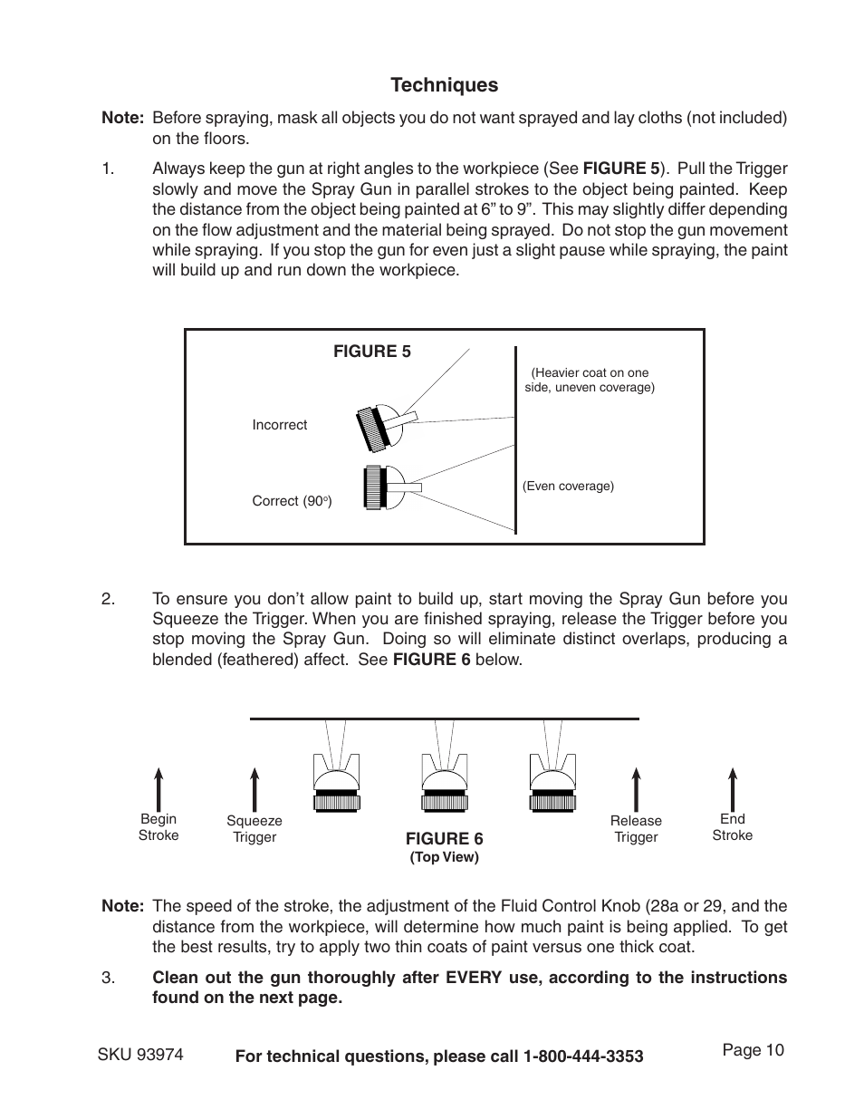Techniques | Harbor Freight Tools 93974 User Manual | Page 10 / 19