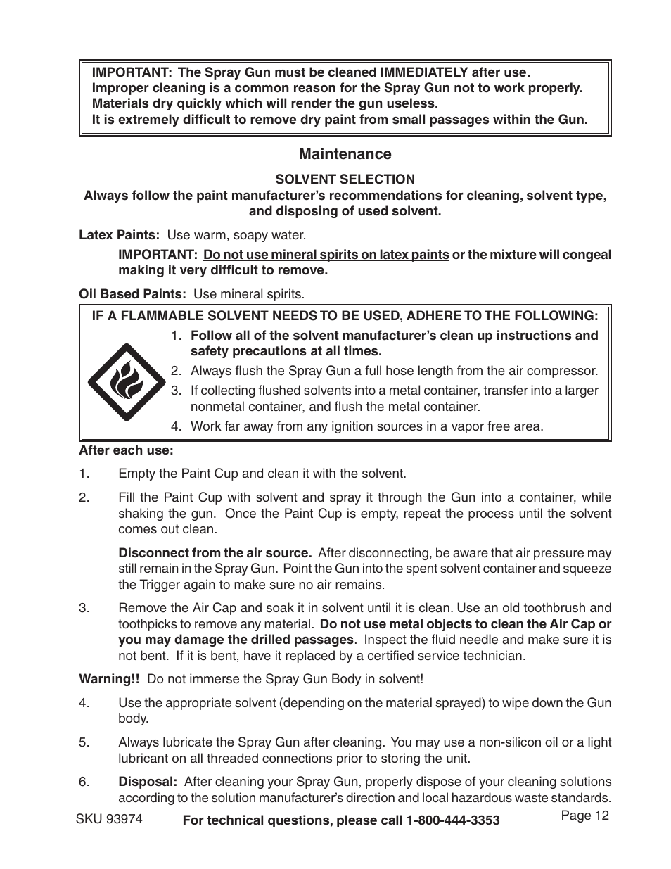 Harbor Freight Tools 93974 User Manual | Page 12 / 19