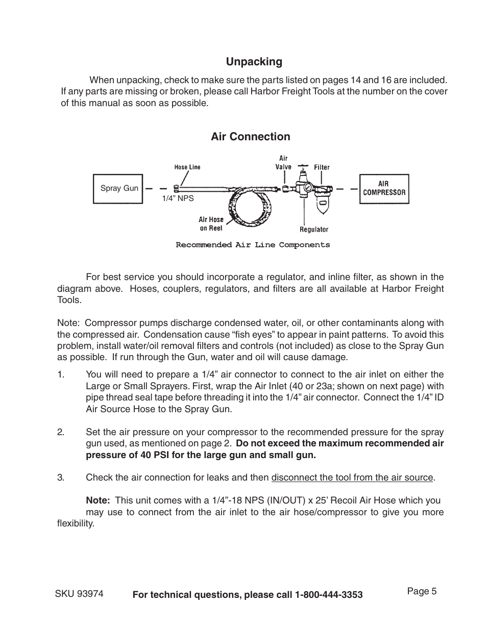 Harbor Freight Tools 93974 User Manual | Page 5 / 19