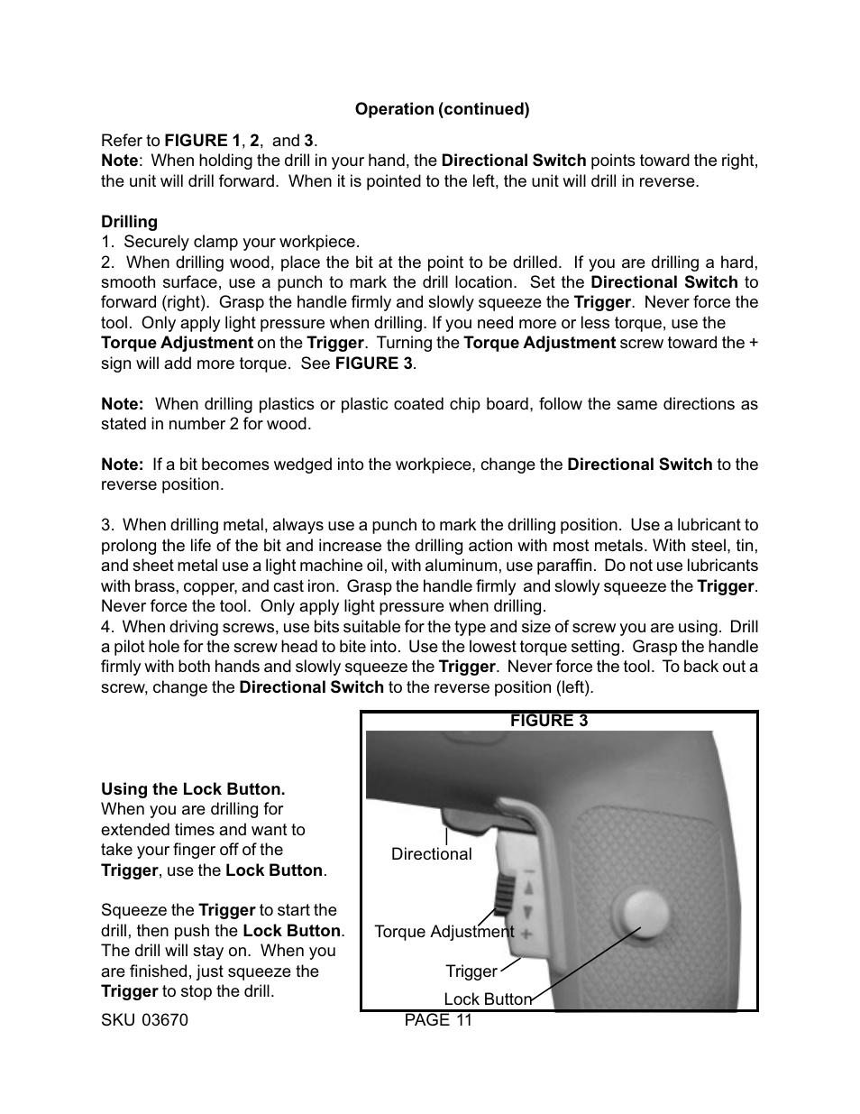 Harbor Freight Tools 03670 User Manual | Page 11 / 14