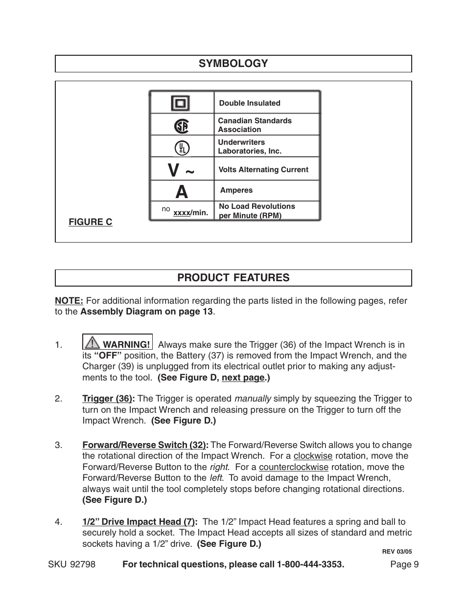 Harbor Freight Tools 92798 User Manual | Page 9 / 13