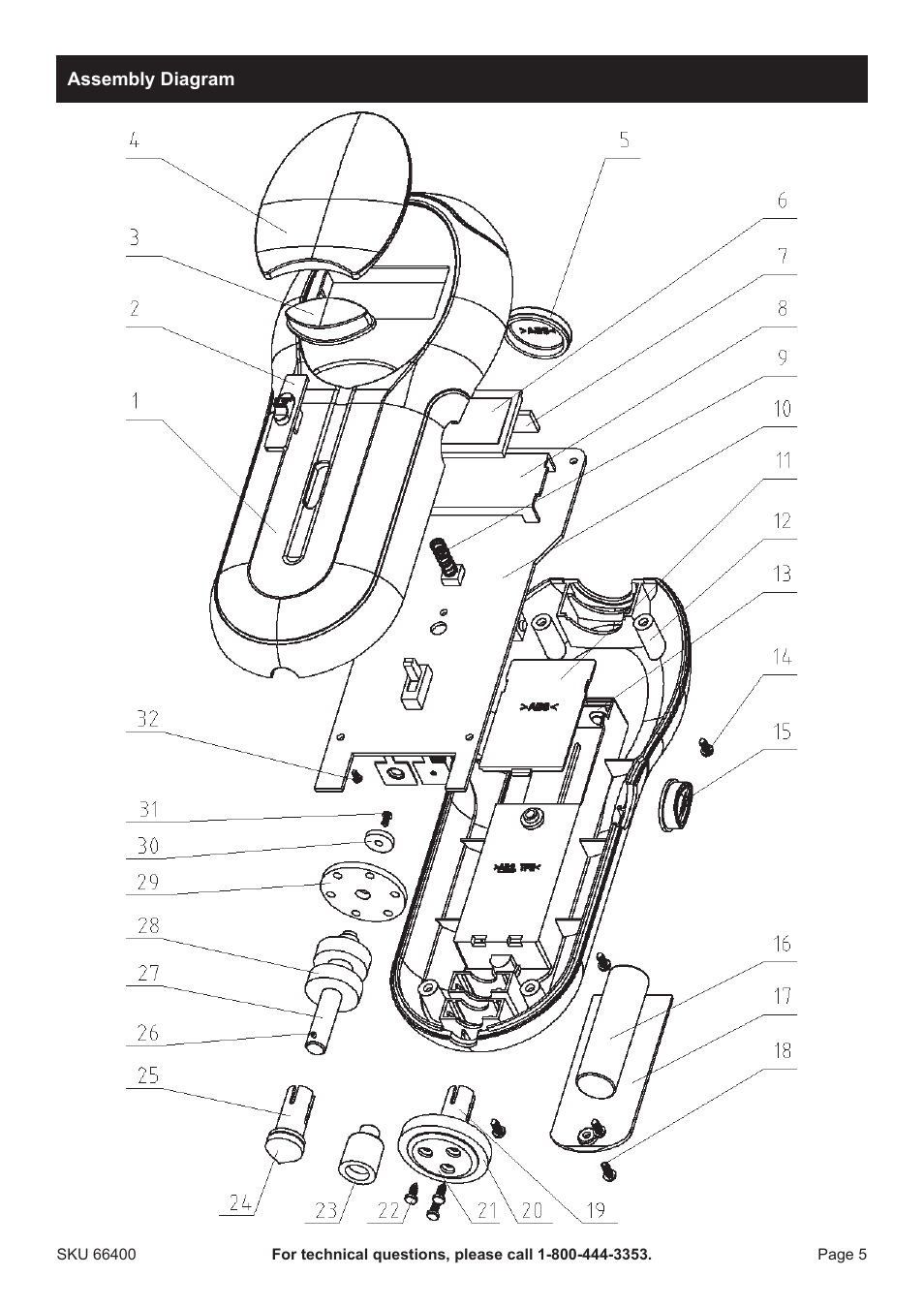 Harbor Freight Tools CEN-TECH 66400 User Manual | Page 5 / 7