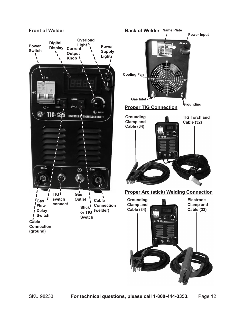 Harbor Freight Tools 98233 User Manual | Page 12 / 20