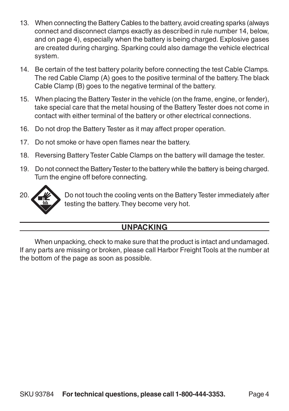 Harbor Freight Tools 93784 User Manual | Page 4 / 7