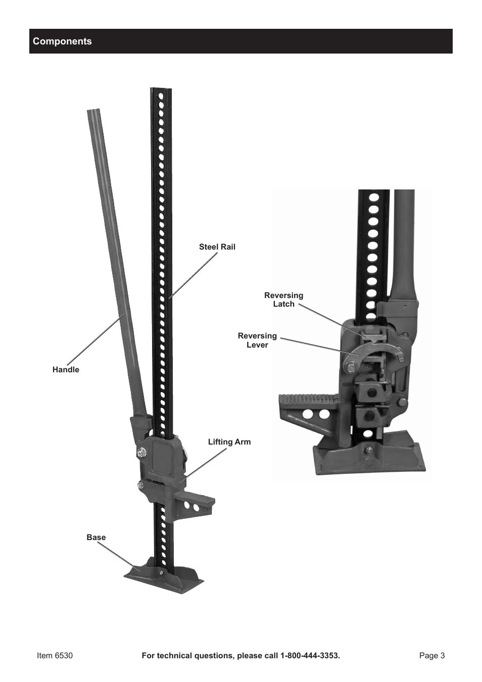 Harbor Freight Tools 6530 User Manual | Page 3 / 8