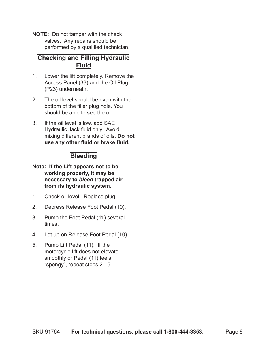 Harbor Freight Tools 91764 User Manual | Page 8 / 12