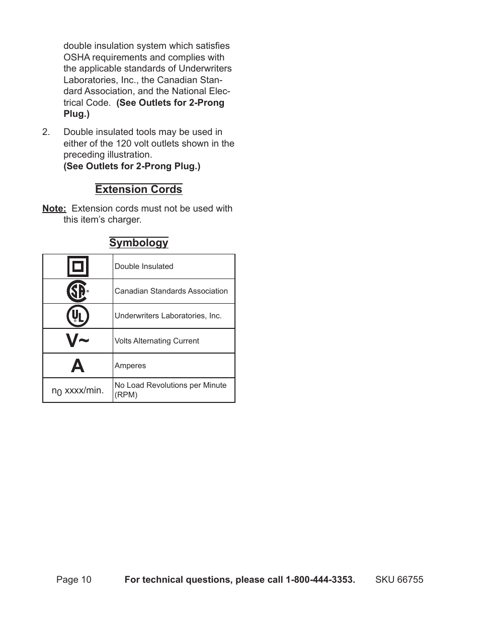 Harbor Freight Tools Power Tool Set 66755 User Manual | Page 10 / 30