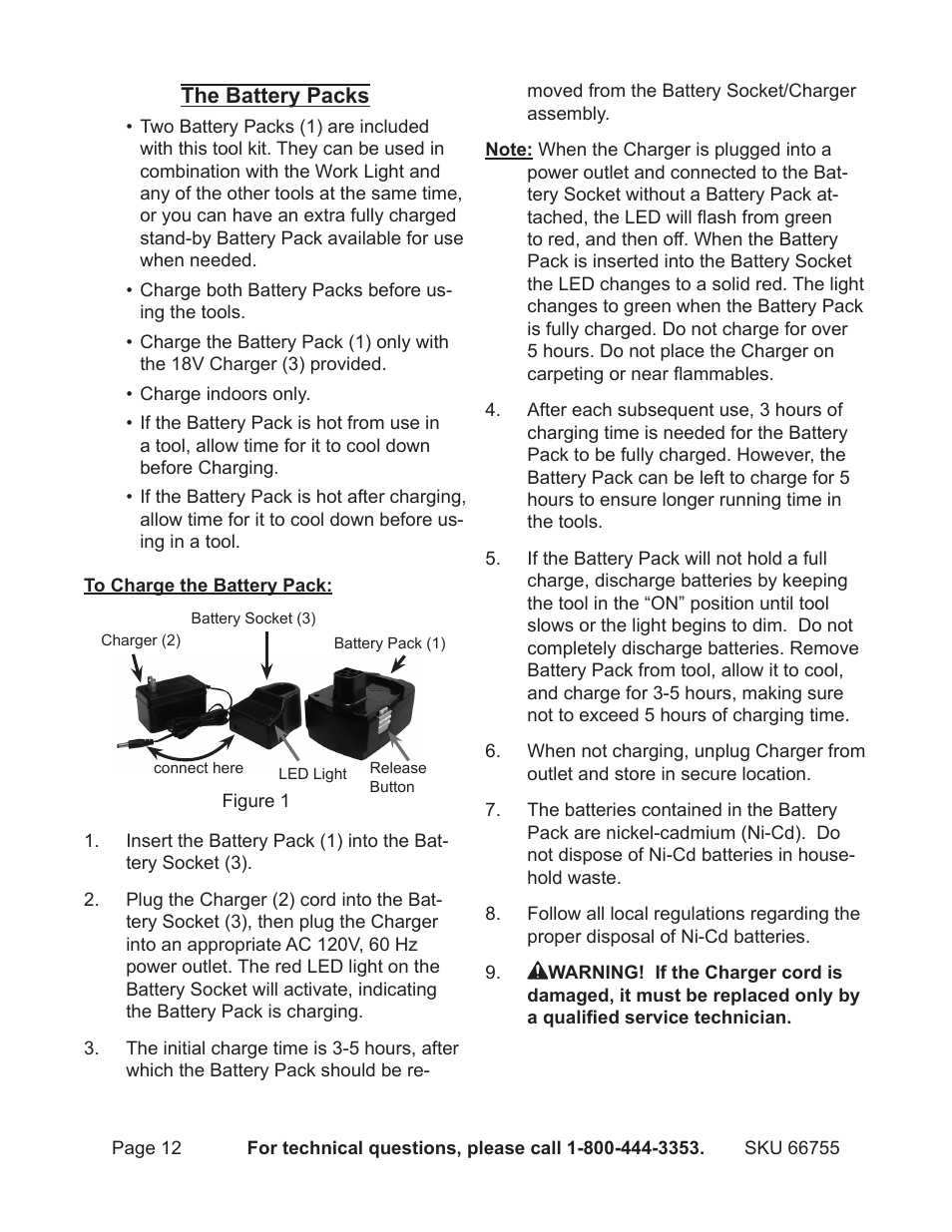 Harbor Freight Tools Power Tool Set 66755 User Manual | Page 12 / 30