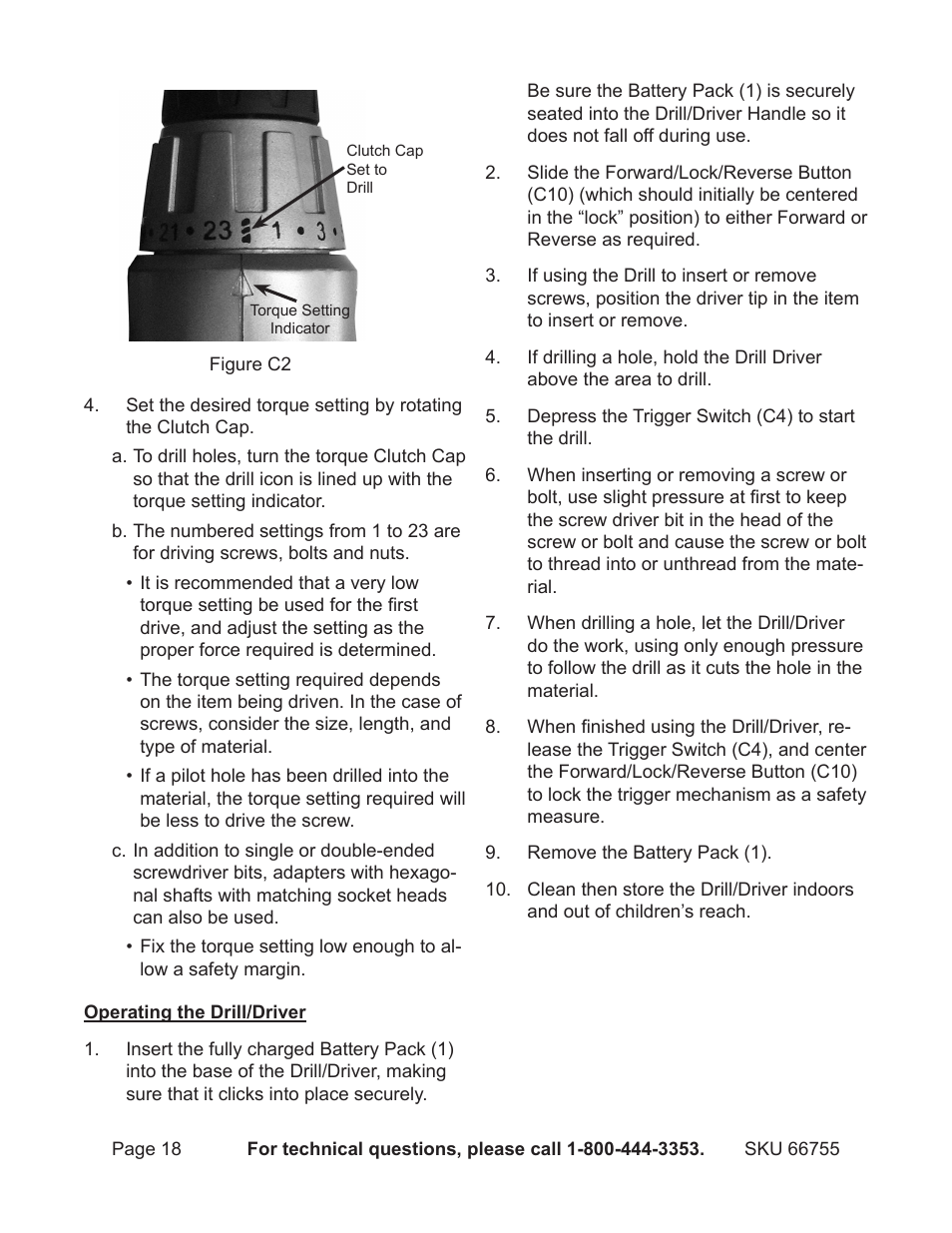 Harbor Freight Tools Power Tool Set 66755 User Manual | Page 18 / 30